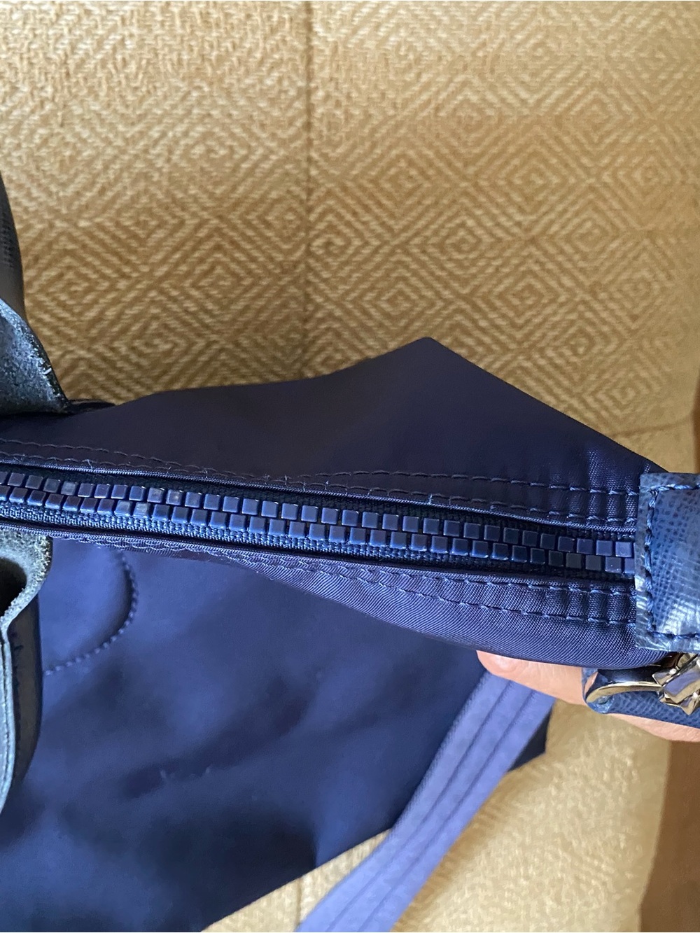 Longchamp Le Pliage Navy Blue 2 Two Way Handle Crossbody Nylon Bag Tote - Picture 8 of 15